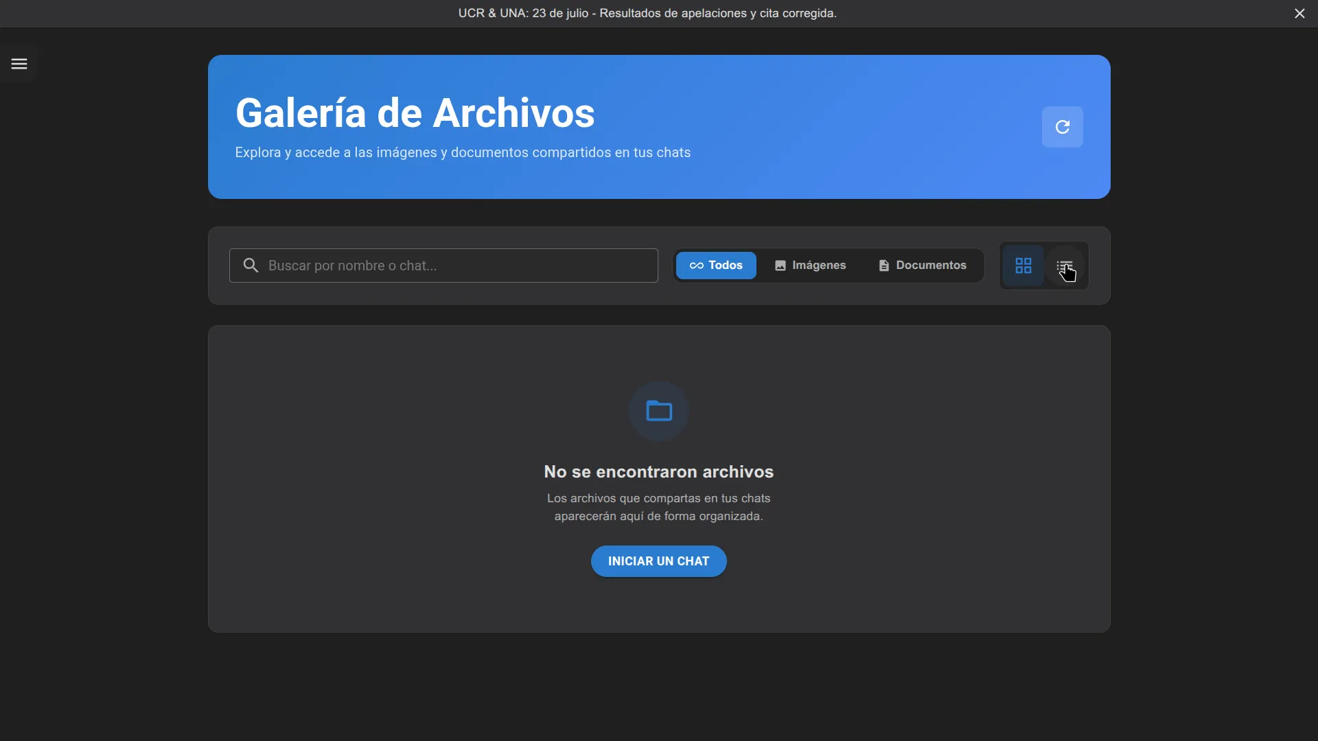 Galería de archivos de tu perfil